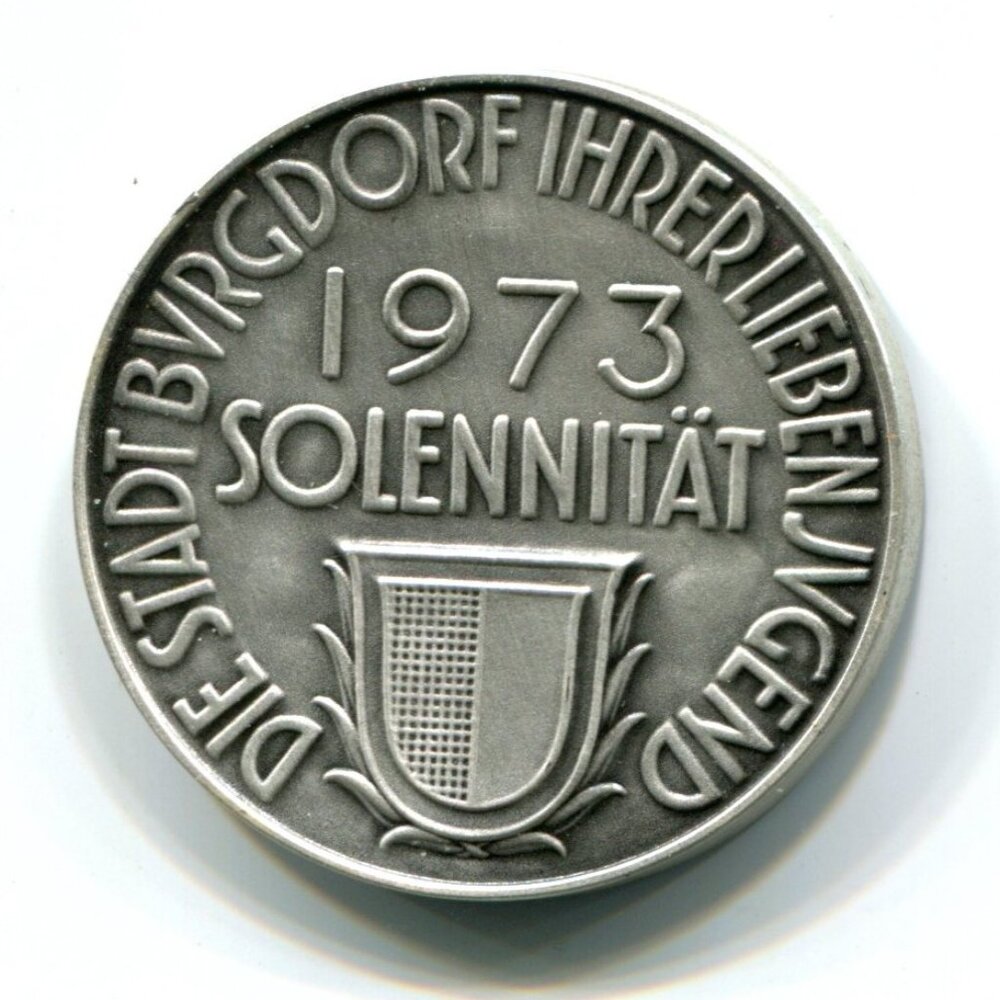 1973 Switzerland Stadt Burgdorf Solennitat Medal (b652-1)